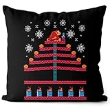 style3 Kong Christmas Kissen Xmas Weihnachten Weihnachtspullover Pulli Ugly Sweater Strick