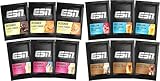 ESN mixed Protein- und Geschmackspulver Probenbundle, 12er Pack, aus Designer Whey, Isoclear, Designer Flavor Powder & Flexpresso, ideal zum Muskelaufbau und -erhalt (Sorten können variieren)