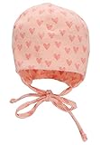 Sterntaler Baby Mädchen Beanie Baby Beanie Herzen Mütze - Beanie Baby, Kinderbeanie, Babymütze - aus Baumwolle mit Bindeband - rosa, 35