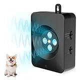 Antibell für Hunde, 3 Modi Antibell Ultraschall Gerät, 55 Fuß Stopp Hundebell Gerät, IPX4 wasserdichtes Anti-Bell-Mittel für Hunde das Training Großer Kleiner Hunde im Freien Innenbereich