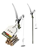 NovaTerra Astsäge mit Teleskopgriff 2in1, Astsäge Baumsäge mit Einstellbare Stiel, Schneidet Sauber und Schnell, Höhenverstellbar, 2,6m