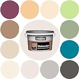 Dimensa Wohncolor bunte Wandfarbe creme-weiß 2,5 Liter
