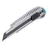 wolfcraft Abbrechklingenmesser 4306000 – Extra scharfes Cutter Messer mit 18mm Abbrechklinge – Kompatibel mit Standardklingen - für Hand- & Heimwerker