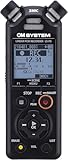 OM SYSTEM LS-P5 Hi-Res Audiorekorder mit TRESMIC II 3-Mikrofonsystem, breite Richtungssteuerung, integriertes Bluetooth für Kopfhörerüberwachung und Smartphone-Steuerung, 16 GB Speicher, 37h Laufzeit