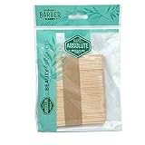 NANO ABSOLUTE Barber Mini 50 Stück Holzspatel Holzstäbchen Wachs Spatel für Haarentfernung Augenbrauen Entfernung Agda Spatula Maße: 9.3 cm x 1 cm x 0.3 cm