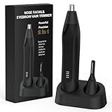 Nasenhaartrimmer, Wiederaufladbar Nasenhaarschneider 2 in 1 Set,Ohrhaarschneider mit Doppelschneideklingen Professioneller schmerzfreier Augenbrauen und esichtshaartrimmer