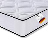 Arensberger Lisa Federkernmatratze 90x200 cm - 19cm Höhe - Matratze mit Schaumstoff - H2 H3 Mittelfest – 7 Zonen - Taschenfederkern- Liegekomfort