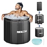 Rextact 87 Gallonen Cold Plunge Tub - Portable Ice Bath Tub for Athletes, Durable Cold Water Therapy Ice Pod for Indoor & Outdoor Recovery, Easy Setup Ice Bath Tub