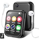 64GB MP3 Player mit Bluetooth 5.4, Full Touchscreen HiFi Verlustfreier Ton Music Player mit 720P HD-Kamera, Lautsprecher, Aufnahme, FM Radio, E-Book, Wörterbuch usw, Unterstützt bis zu 256G