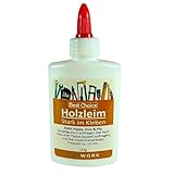 Holzleim 125 g – Weißleim & Holzkleber für Werkstatt, Basteln & Reparaturen – starker Kleber für Holz, Pappe & saugende Materialien, wasserfest & schnelltrocknend, wahlweise 1x oder 3x (1)