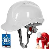 KOTARBAU® Schutzhelm Bauhelm Einstellbar Weiß