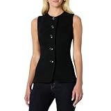 Amazon Essentials Damen (Demis Favorit) Regular-Fit-Jeansweste Verdeckte Knopfleiste, Schwarz, 38