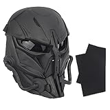 Yzpacc Outdoor Maske Punisher Maske Zweite Generation Vollgesichtsmaske für Halloween Jagd CS Wargame Taktische Ausrüstung Filmrequisiten Verstellbare Größe