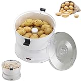 YZRDCXM Elektrische Kartoffelschälmaschine, Rollschäler, Kartoffelschälmaschine mit Salatrotator, Gemüsetrockner, automatischer, schnell rotierender Kartoffelschäler, for Obst und Gemüse in der Küche