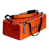 T1TAN Torwarttasche Mit 3-in-1 Facheinteilung - Torwart Sporttasche mit Rucksackfunktion - Damen & Herren - 40 L - In Der Farbe Orange Und Mit Tragegurt