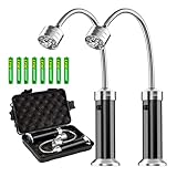 2 Stück Grill Licht LED, Magnetische Grill BBQ Licht 360° Drehbare Flexibel Grill Lampen Grillbeleuchtung Draußen für Grillen im Freien Camping Party Werkstatt, Aufbewahrungsbox und 8 Batterien