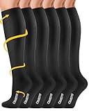 3 Paar Kompressionsstrümpfe Herren Damen, Stützstrümpfe, Compression Socks, Kompressionssocken, Thrombosestrümpfe für Erholung, Laufen, Reise, Flug, Shifahren, Alltag