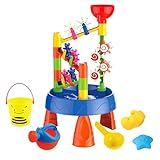 Sandspielzeug Wasserrad, 32Pcs Sandkasten Spielzeug Wassermühle, Wasserspielzeug Kinder Outdoor, Sand Spielzeug Set, Badespielzeug, Sandmühle Spielzeug für Frühling Sommer Garten Strand Badezimmer