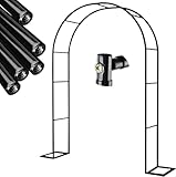 SEVSO Gartenbogen Rankhilfe Rosenbogen 240Cm 180Cm 140Cm 120Cm Breit Alle Rankpflanzen Rankbogen Spalier,Weiß,W3M*H2.2M