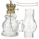 Cabilock 1 Satz Vintage Beleuchtung Öllampe Vintage Öllampe Ölbrenner im Freien Sturmlaterne Laternen LED hochzeitsdeko bürodeko Kerosin-Notbeleuchtung Petroleumlampe für Wohnkultur Kabel