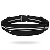 Flintronic Laufgürtel, Sportgürtel, Fitnessgürtel mit Verstellbarem Gummiband, Schweißfeste Hüfttasche für Jogging Laufen und Andere Outdoor-Aktivitäten, Passend für alle Smartphones