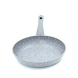 Blackmoor Bratpfanne | 24cm Grau | Antihaft und Kratzfest | Cool-Touch-Griffe | Geeignet für Induktions, Elektro und Gasherde