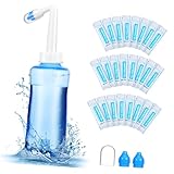 NOLITOY Nasenspülflasche Set 500 Ml Effektives Nasenspülsystem Mit Isotonischer Kochsalzlösung Inklusive Emser Nasenspülsalz Für Sanfte Nasenreinigung Und Befeuchtung Ideal Für