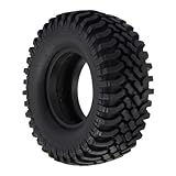 FRCOLOR 100mm Gummi Rc Autoreifen für 1/10 Offroad Crawler Modell Schwarze Luftreifen mit 19 Zoll Felgenaufnahme Rutschfest