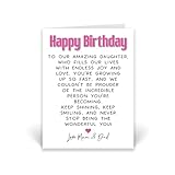 Rib ticklerz - CD974 Karten für Tochter, tolles Geschenk zum Schulabschluss, Geburtstag, Geschenk für Tochter, Hochzeitskarte für sie, stolz auf dich, liebe Mama & Papa