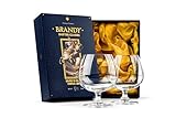 GLASSIQUE CADEAU Große 620 ml Brandy, Cognac und Armagnac Gläser | 2er Set | Kristall Spülmaschinenfest Cognacschwenker mit Kurzem Stiel | Cognacgläser Geschenkset