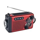 AM/FM Solarradio mit Kurbel, Radio, tragbar, , Notfallalarm, SOS, Taschenlampe für Haus, Outdoor, Rettung, Camping, Wandern, Katastrophe