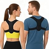 HADSOMUN Haltungskorrektur für eine ergonomische und Körperhaltung - Komfortabler Rückengurt zur Vorbeugung von Schmerzen Damen und Herren