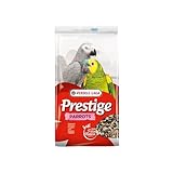 Versele-Laga Prestige Parrots | 1 kg | Ergänzungsfuttermittel für Papageien | Hochwertige Getreide- und Samenmischung | Mit gestreifter Sonnenblumensaat und Erdnüssen