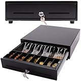 Olympia SD 330A Kassenschublade mit 4 Fächern für Banknoten und 8 für Münzen - Kassenlade mit RJ-12 12-24 Volt Anschluss unversell. Registrierkasse Solide Kassenschublade von 33,5 x 33 x 10,4 cm