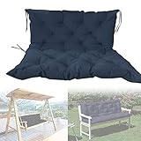 Outdoor-Bankkissen mit Rückenlehne, 2- oder 3-Sitzer, Gartenstuhlkissen, weich und dick, bequeme Bankpolster für Garten, Terrasse, Möbel, Innenbank, Sitzkissen