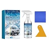 Enteiserspray Auto Scheibe, Scheibenenteiser Spray, Entfroster Spray Auto, Equipped with Special Scraper, Entfernen sie Schnell EIS und Schnee von Autoscheiben und Windschutzscheiben (1 Stück)