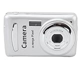 Kompaktkamera 2,4 Zoll Tragbare Kamera 16X Digitalzoom 1080P 16MP Autofokus Digitalkamera für Fotografie Video (Silbergrau)