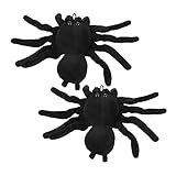 LIFKOME 2St Spinnenbrosche Anhänger Halloween-Schmuck Halloween-Brosche Plüsch-Spinnenbrosche Niedliche Spinnenbrosche spinnenfänger halloween deko Broschennadeln für Frauen Tier Brosche