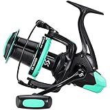 Sougayilang Surf Angelrolle,11+1BB Stainless Spinnrolle, 10000 Serie Super Powerful Drag, Überdimensionale Leitungskapazität Spule für Salzwasser oder Süßwasser Wels Karpfen Angeln Rolle