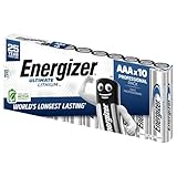Energizer Ultimate Lithium Batterie AAA (10 Stück) - Die langlebigste AAA Batterien der Welt - 100% auslaufsichere Konstruktion - 100% plastikfreie Verpackung - 25 Jahre lagerfähig