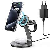 HERRBOL 3-in-1-Ladestation für Apple-Geräte, Magsafe-Ladeständer für iPhone16 15 14 13 12 Pro/Max/Plus/Mini, kabellose Ladestation für iWatch Ultra/8/7/SE/6/5/4/3/2