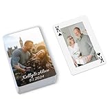 LongGenius Benutzerdefinierte Spielkarten mit Fotos, Benutzerdefinierte Spielkarten Beide Seiten, Paar Souvenir, für Eltern