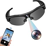 Pudet Luo Action-Cam, WiFi 4K & 120° Weitwinkel Brille mit Kamera, Polarisierte Objektive & 100-Min Batterie & DV Modus Actionkameras für Sport und Abenteuer