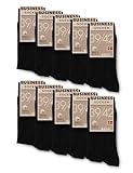 Basic Treasure 10 Paar 100% Baumwolle Socken Herren, Premium Baumwollesocken Herren Schwarz, Reine Baumwollsocken für Business und Alltag (DE/NL/SE/PL, Numerisch, 43, 46, Regular, Regular, Schwarz)