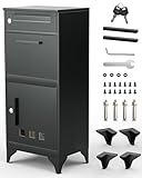 Arverta Briefkasten Und Paketbox, Paketbox Draussen Groß XXL, Standbriefkasten Modern, Paketbriefkasten, Briefkästen Postkasten Edelstahl