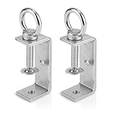 EXLECO 2 x 75mm C Klemme Edelstahl C Zwingen Schraubklemme 24-70mm Einstellbar Kieferöffnungen Trägerklemme Fixierzange Tischklemme Trägerklammer Befestigungs Klemme für Holzarbeiten Schweißen