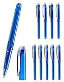 NETONDA Radierbarer Kugelschreiber 10 Stück Blau Tintenroller Radierbar Gelstifte 0,7mm Löschbare Stifte Kugelschreiber mit Radiergummi Blauschreibend Gelschreiber für Schulsachen Budget Planner Büro