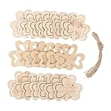 -Blätter für Bastelarbeiten, unvollendetes , Anhänger aus , zum Basteln aus Holz zum St. Patrick's Day, aus Holz mit Schnüren