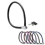 MASTER LOCK Fahrradschloss Kabelschloss [Schlüssel] [55 cm Stahlkabel] [Wetterfest] [Zufällige Farbe] 8630-F, Blau, Rot, Grün, Lila, Schwarz