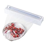 Sghtil Folienschneider für Lebensmittelfolie, Spender für Aluminiumfolie | mit Aufkleber ohne Spuren und Organizer mit Saugnapf selbstklebend für Lebensmittelkonservierung und Küchenorganisation